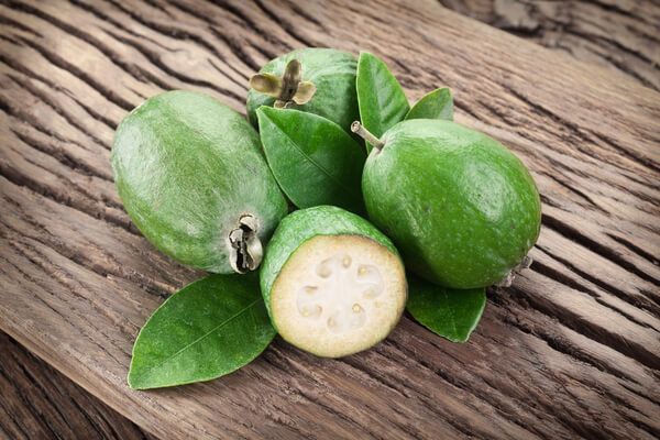 Brasilianische Guave (Feijoa sellowiana) Frucht