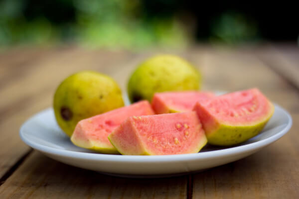 Echte Guave (Psidium guajava) Frucht