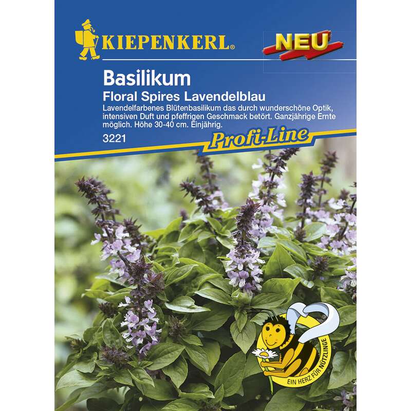 Basilikum Floral Spires Lavendelblau PROFILINE - Ocimum basilicum - Samen