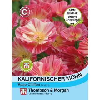 Kalifornischer Mohn Rose Chiffon - Eschscholzia californica - Samen