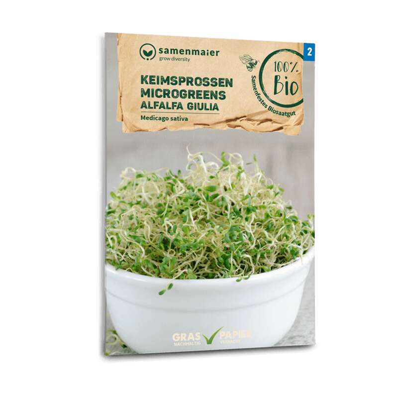 Keimsprossen / Microgreens Alfalfa Giulia - Medicago sativa - BIOSAMEN