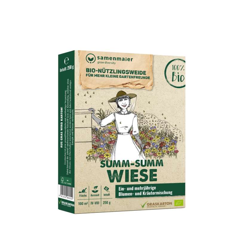 Nützlingsweide 250g SummSumm Wiese (Blumen- und Kräutermischung) - BIOSAMEN