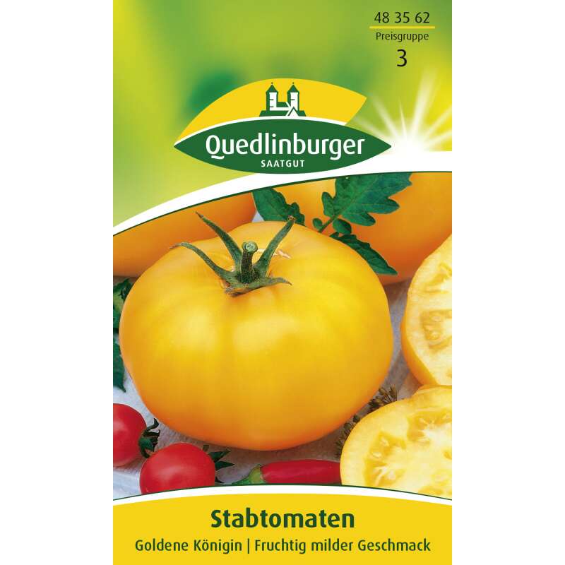 Tomate, Stabtomate Goldene Königin - Solanum Lycopersicum - Samen
