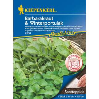 Barbarakraut & Winterportulak SAATTEPPICH - Barbarea vulgaris & Claytonia perfoliata