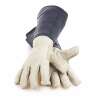 Handschuhe lang Heritage aus dunklem Leder