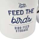 Vogelfutterdose Feed the Birds weiss