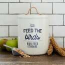 Vogelfutterdose Feed the Birds weiss