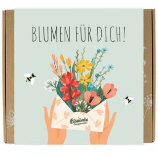Blossombs Geschenkbox Blumen für Dich Medium -...