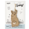 Blossombs Hasen-Anhänger Hello Spring auf A6-Frühlingskarte - Diverse Wildblumen