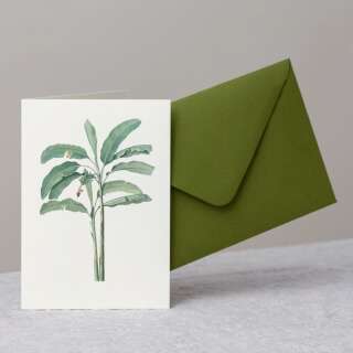 Bananenbaum Grusskarte mit Umschlag