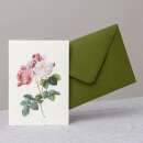 Damaszener-Rosen Grusskarte mit Umschlag