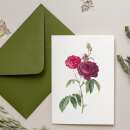 Lila-Rosen Grusskarte mit Umschlag