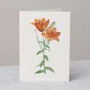 Orange Lilien Grusskarte mit Umschlag