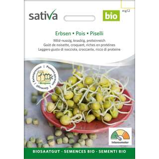 Bio Keimsprossen Erbsen - Pisum sativum - BIOSAMEN