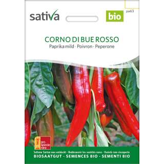 Paprika, mild Corno di bue rosso - Capsicum annuum- BIOSAMEN