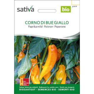 Paprika, mild Corno di bue giallo - Capsicum annuum- BIOSAMEN