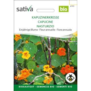 Kapuzinerkresse - Einfach, gemischt - Tropaeolum majus odor. - BIOSAMEN