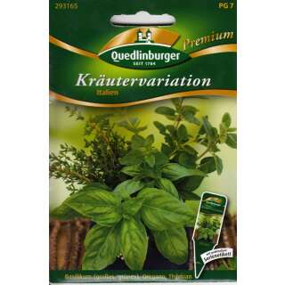 Kräutervariation Italien - Ocimum basilicum, Origanum vulgare, Thymus vulgaris - Samen