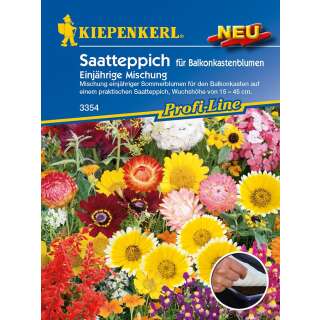 Blumenmischung Saatteppich für Balkonkastenblumen...