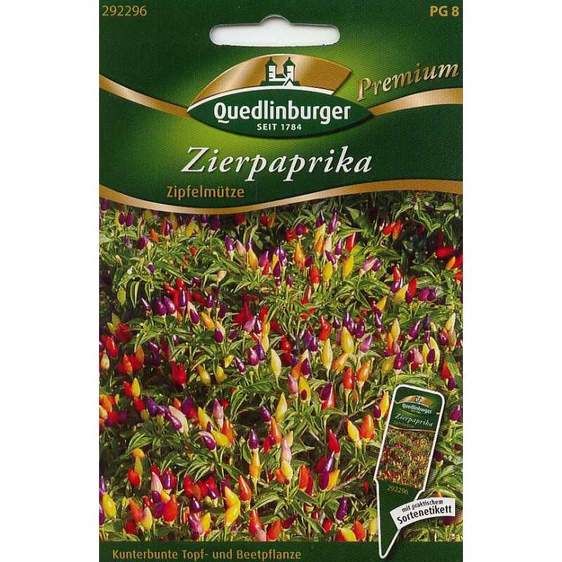 Zierpaprika Zipfelmütze - Capsicum annuum - Samen