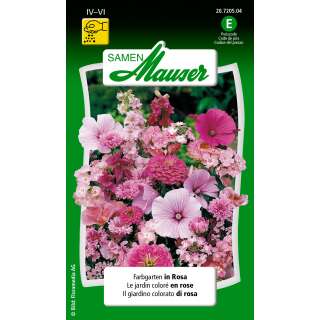 Blumenmischung Farbgarten in Rosa - Diverse species - Samen