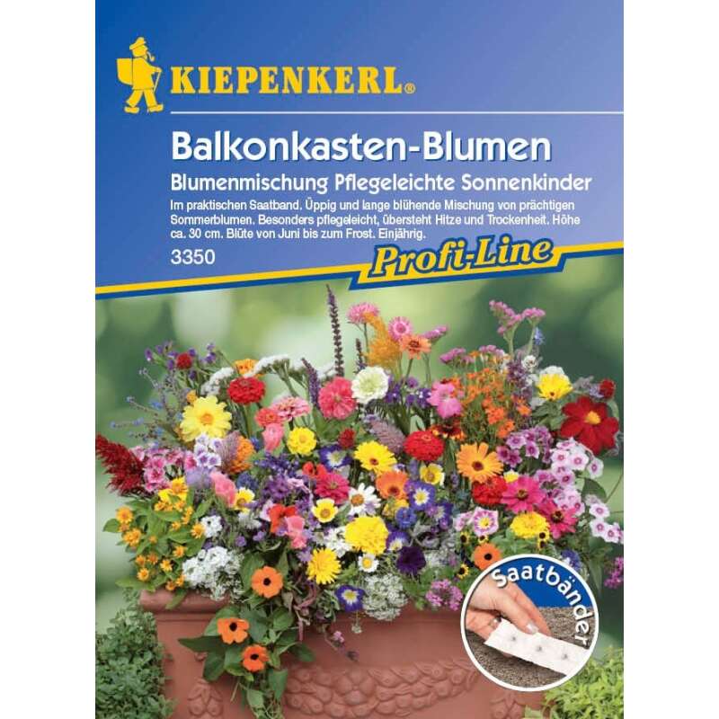Balkonkasten Blumen Pflegeleichte Sonnenkinder PROFILINE - Diverse species - SAATBAND