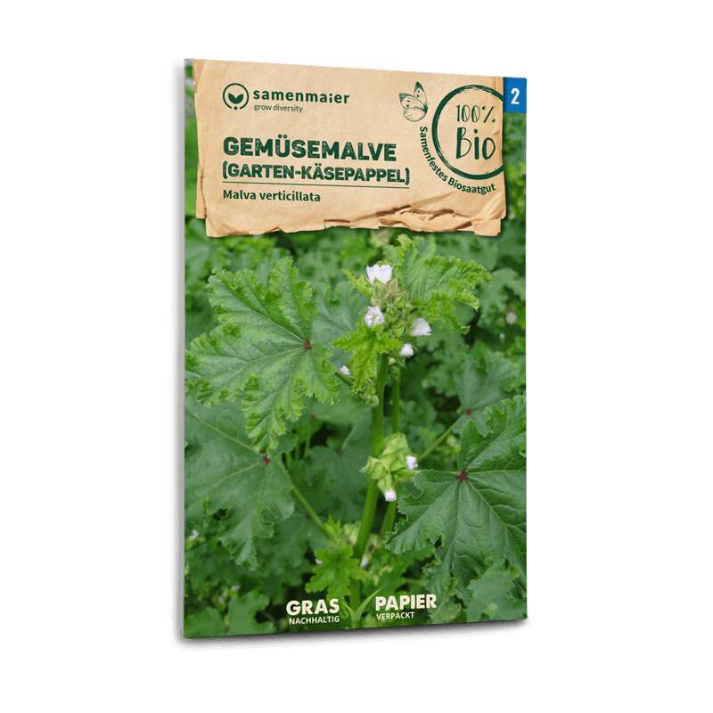Gemüsemalve, Garten-Käsepappel - Malva verticillata - BIOSAMEN