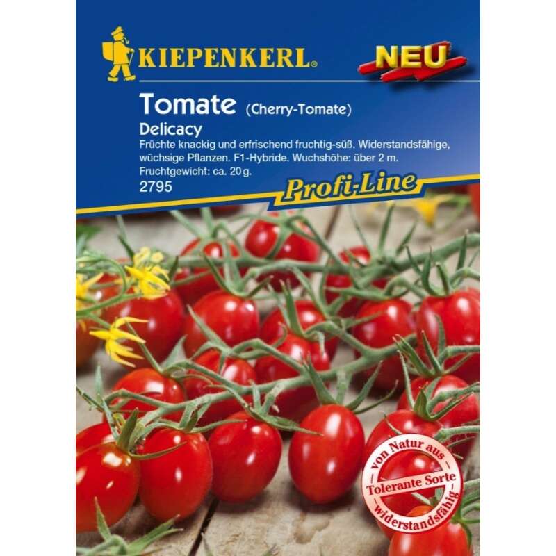 Tomate, Cherrytomate Delicacy F1 - PROFILINE - Solanum Lycopersicum - Samen